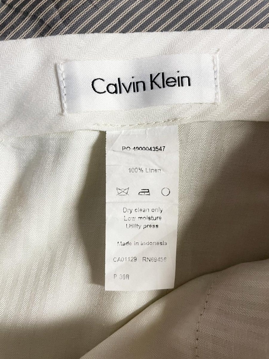 calvin klein 100% linen flat front pants - good market thrift store