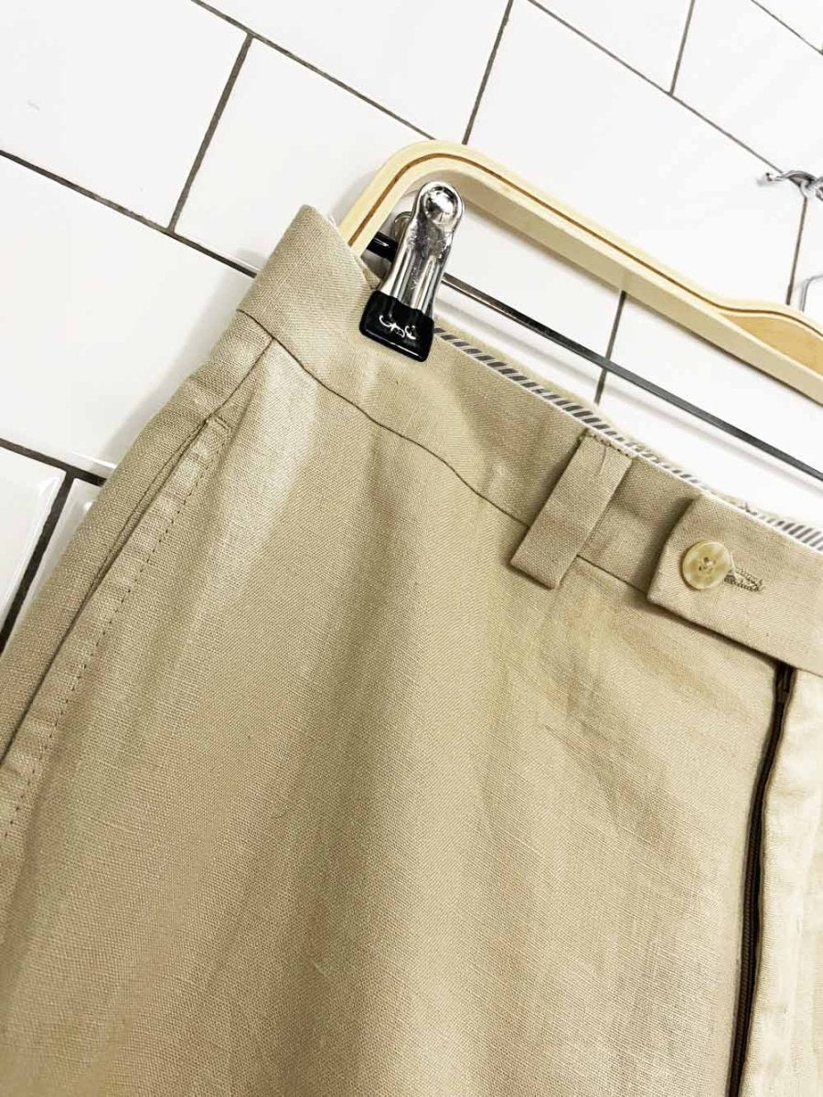 calvin klein 100% linen flat front pants - good market thrift store