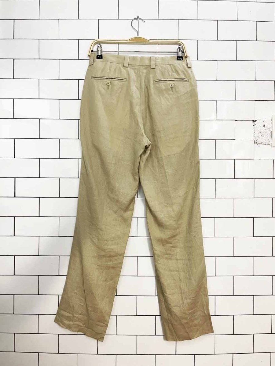 calvin klein 100% linen flat front pants - good market thrift store