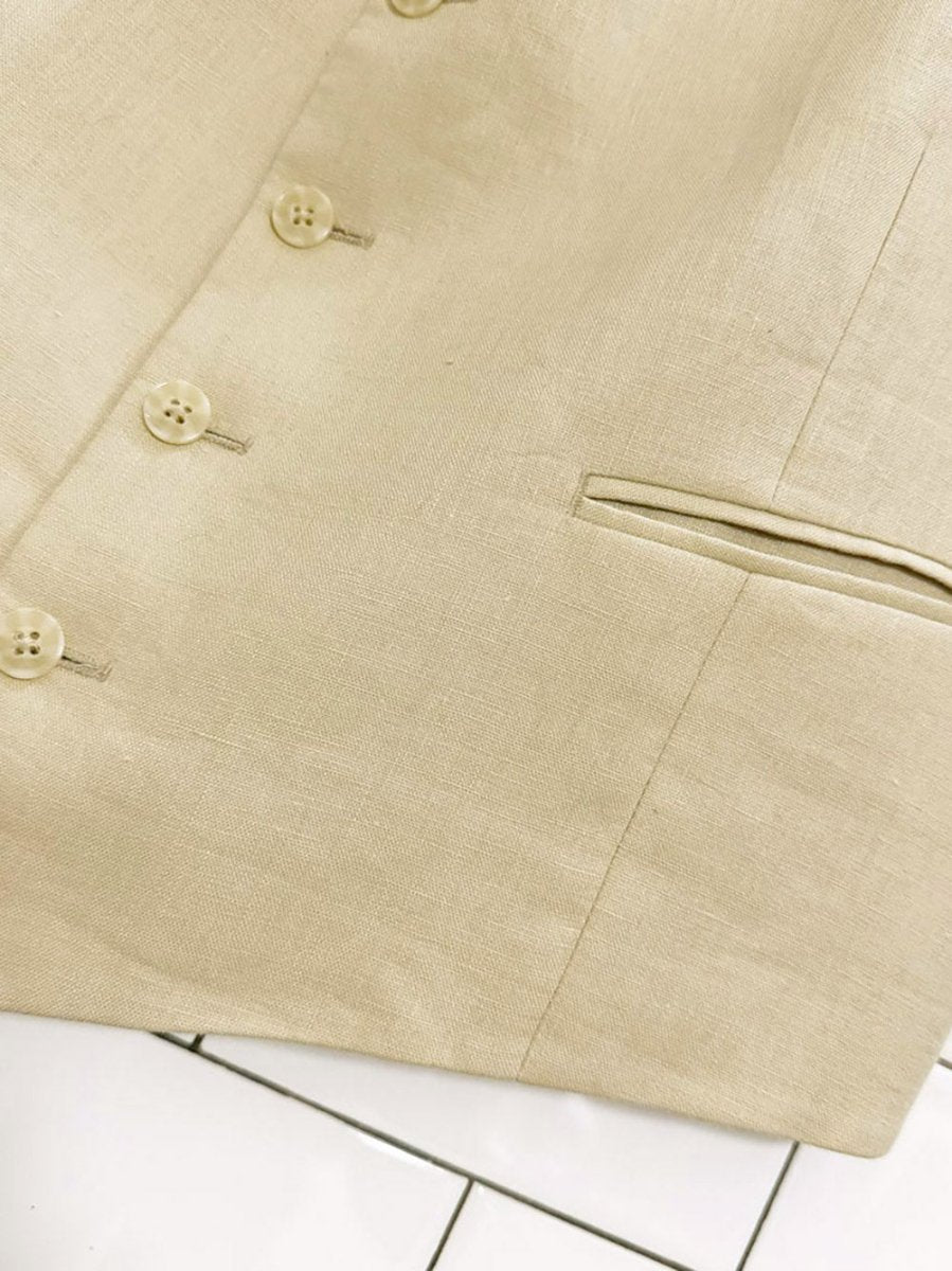 calvin klein 100% linen menswear vest - good market thrift store