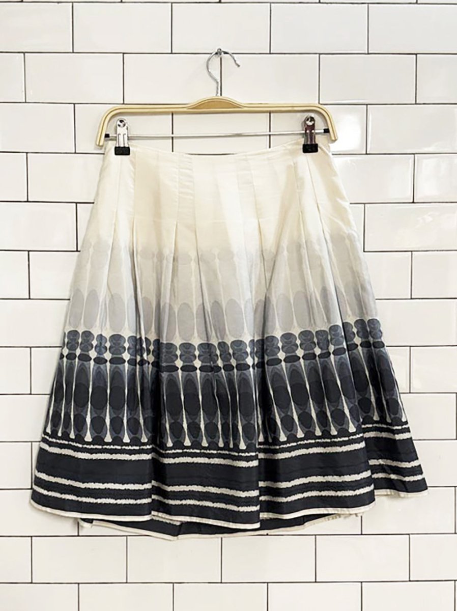 calvin klein silk - blend pleated watercolour skirt - good market thrift store