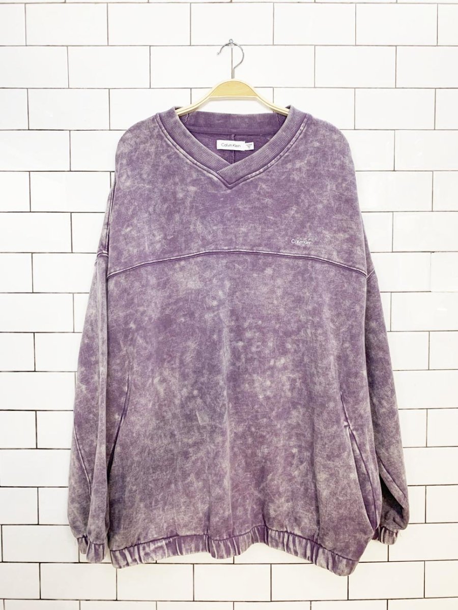 calvin klein tie dye boxy oversized sweatshirt - good market thrift store