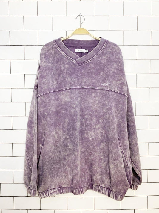 calvin klein tie dye boxy oversized sweatshirt - good market thrift store