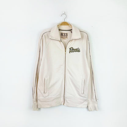 vintage 00s roots camo logo full zip sweatshirt