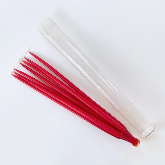 set of 7 vintage tapered candles