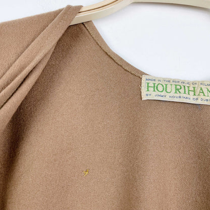 vintage 70s jimmy hourihan 100% irish wool camel cape