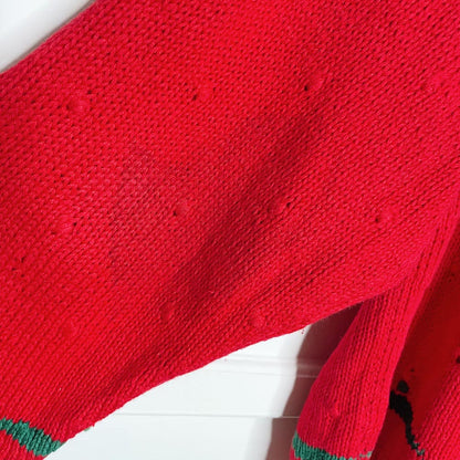 vintage belle point knit cardinals fair isle sweater