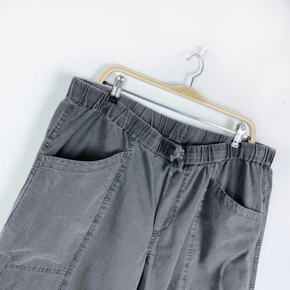 roots 2021 linen-blend cargo pants - size xl