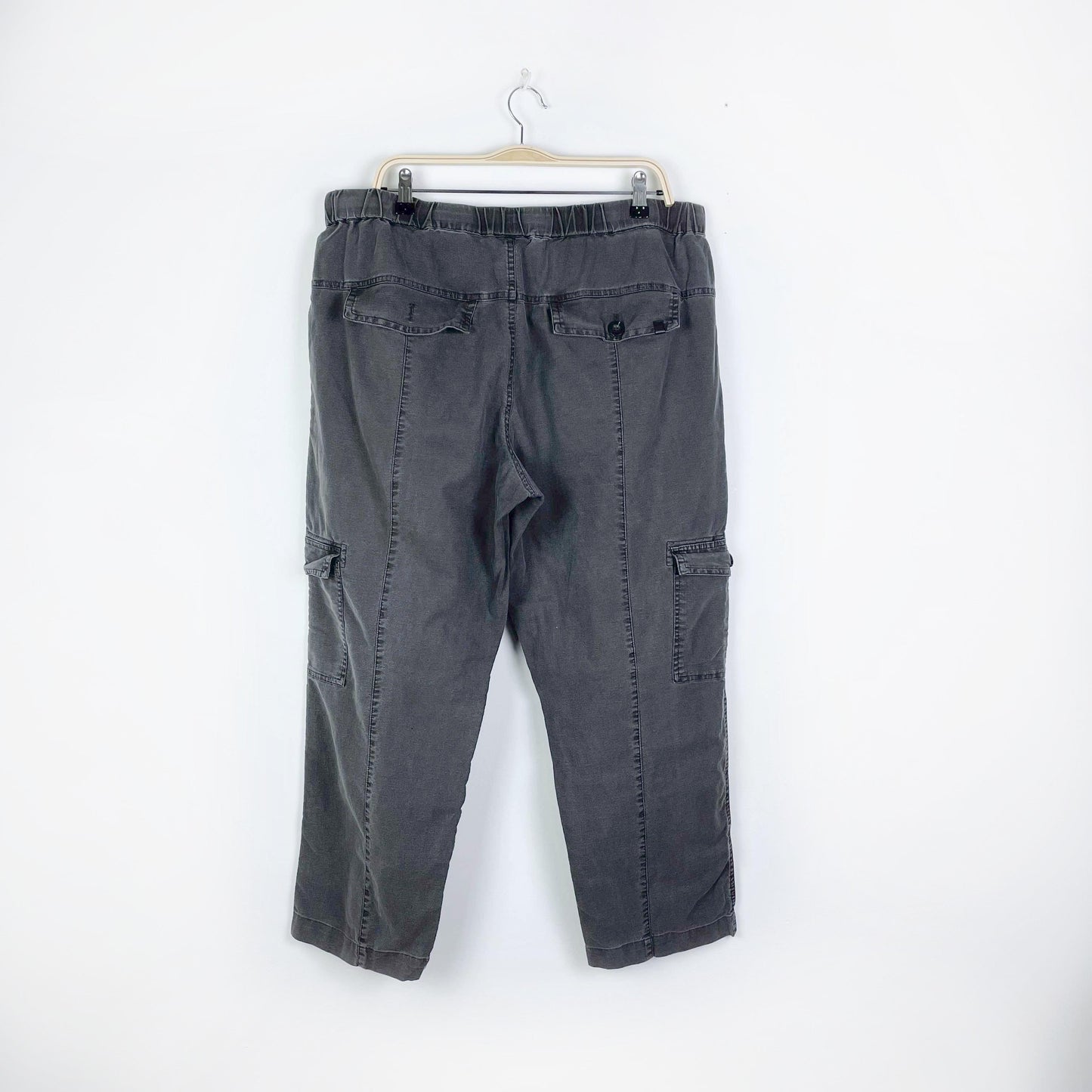 roots 2021 linen-blend cargo pants - size xl