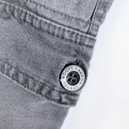 roots 2021 linen-blend cargo pants - size xl