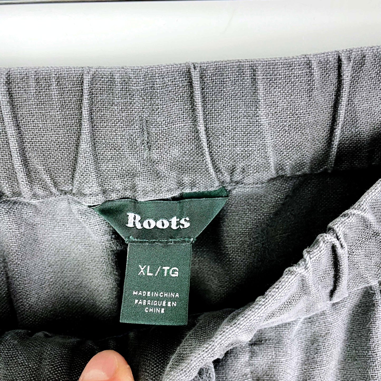 roots 2021 linen-blend cargo pants - size xl