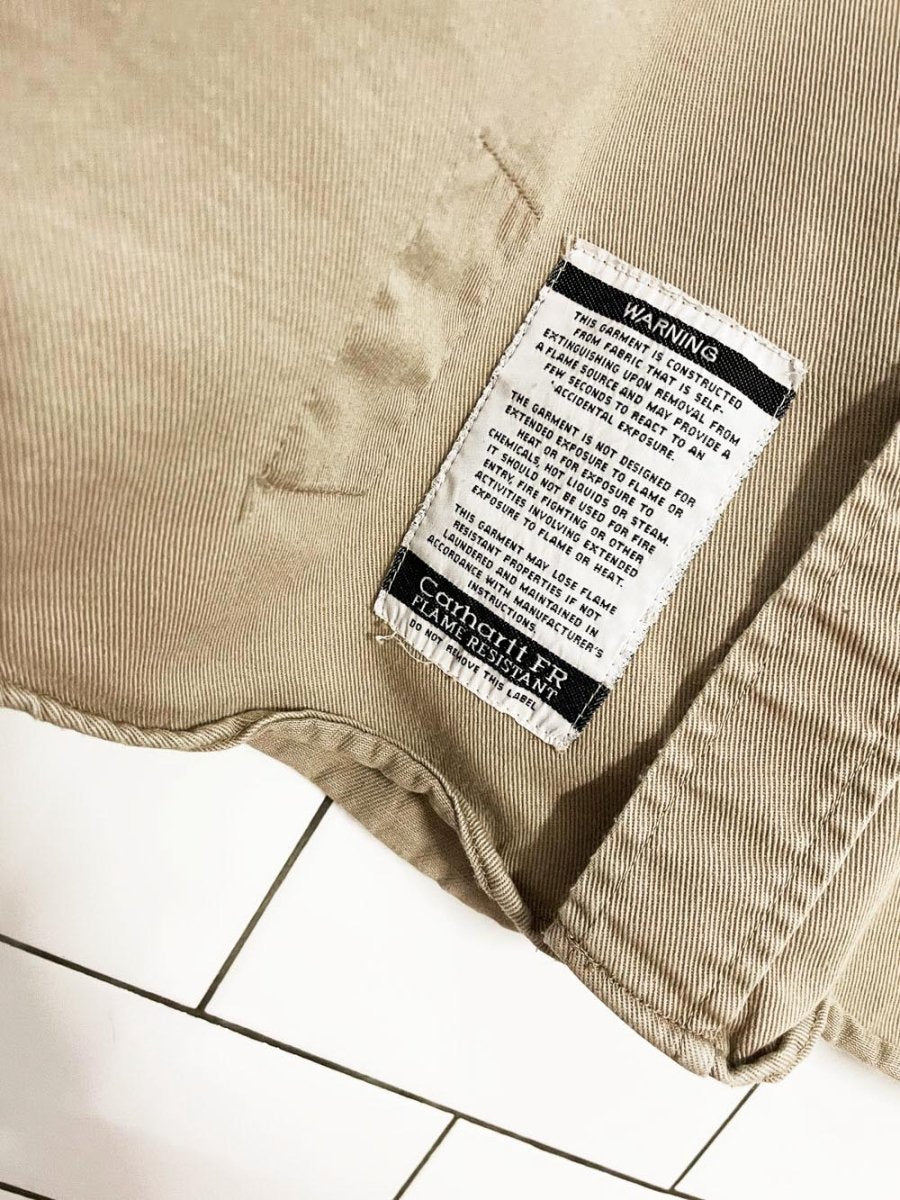 carhartt FR twill full button workwear shirt - good market thrift store