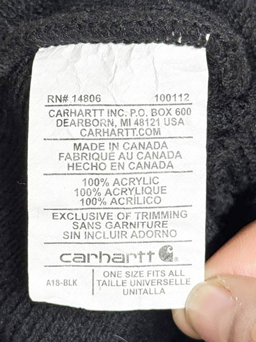 carhartt logo patch knit toque | made in Canada - good market thrift store