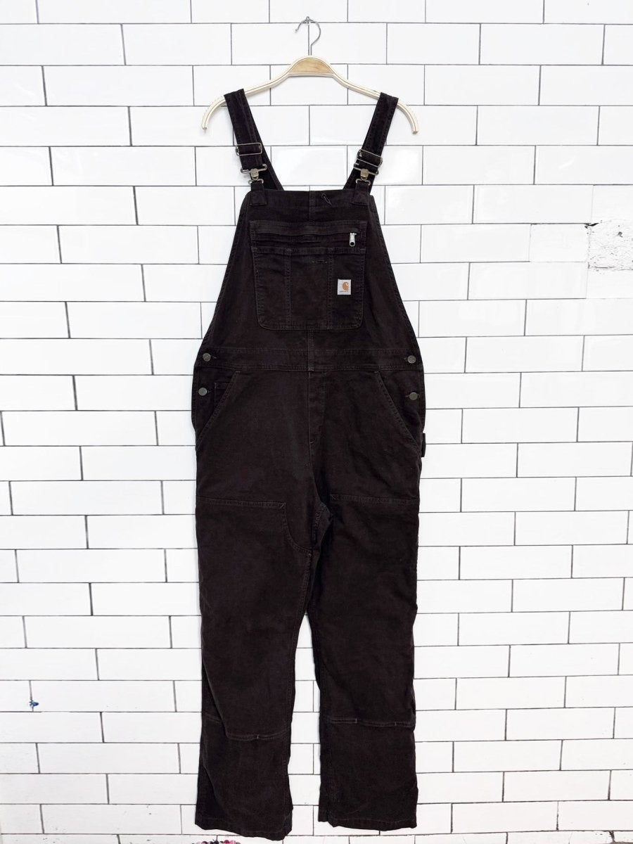 carhartt loose-fit double knee twill overalls - good market thrift store