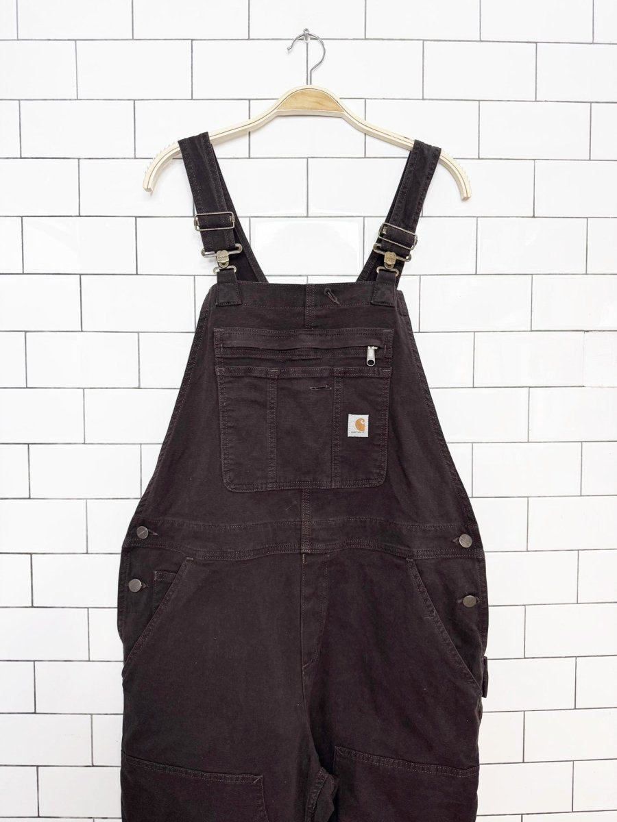 carhartt loose-fit double knee twill overalls - good market thrift store