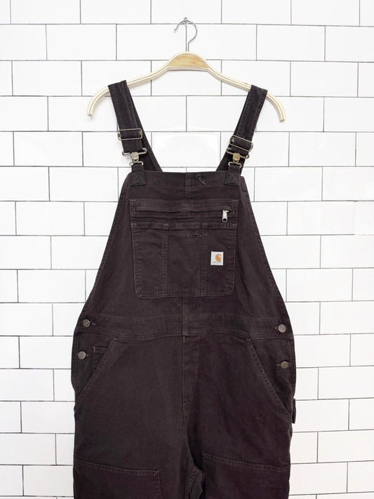 carhartt loose-fit double knee twill overalls - good market thrift store