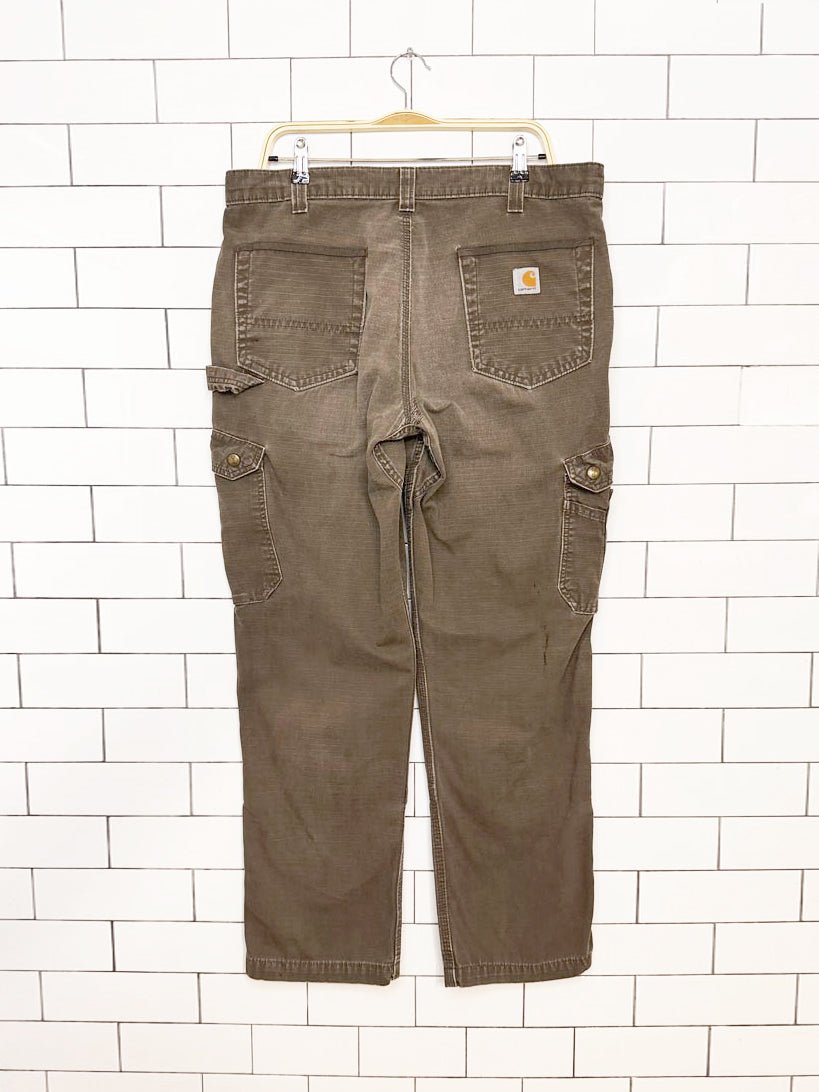 carhartt relaxed fit canvas distressed utility pants - good market thrift store