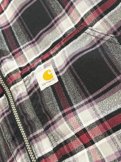 carhartt reversible plaid flannel full zip puffer vest - good market thrift store