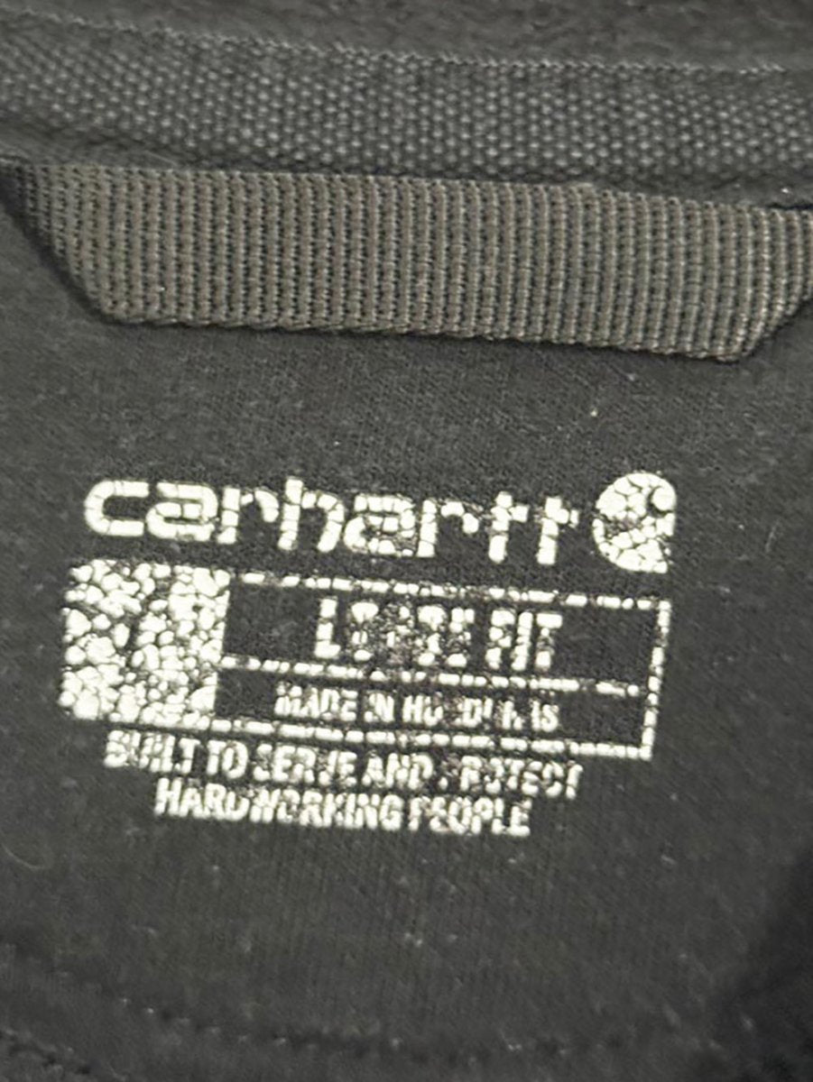 carhartt script graphic loose fit hooded sweatshirt - good market thrift store