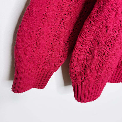 vintage 90s nr by parkhurst knit holiday cat cardigan - size medium