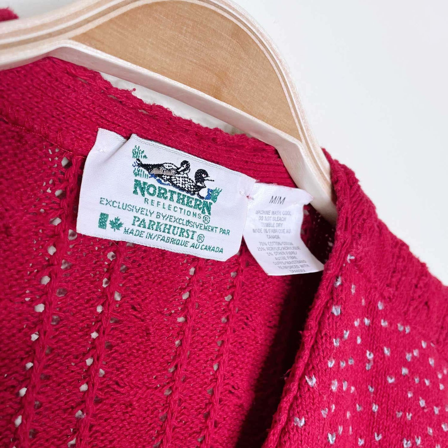 vintage 90s nr by parkhurst knit holiday cat cardigan - size medium