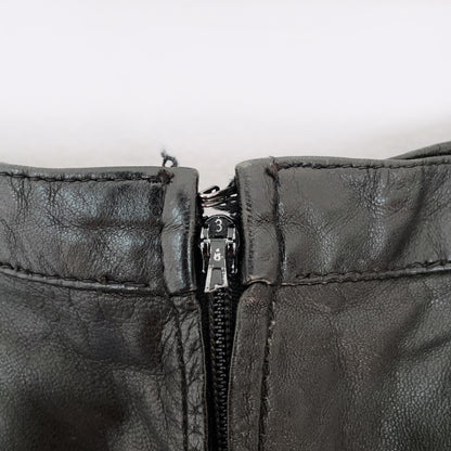 vintage 00s roberto cavalli low rise butter leather pants