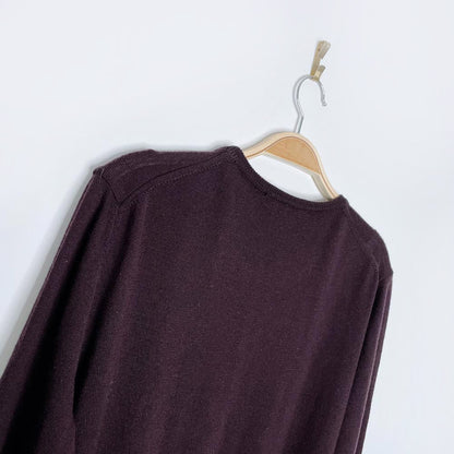 roberto cavalli monogram-embroidered wool knit crew