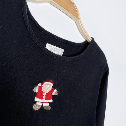 vintage 2004 christopher & banks santa ribbed long sleeve