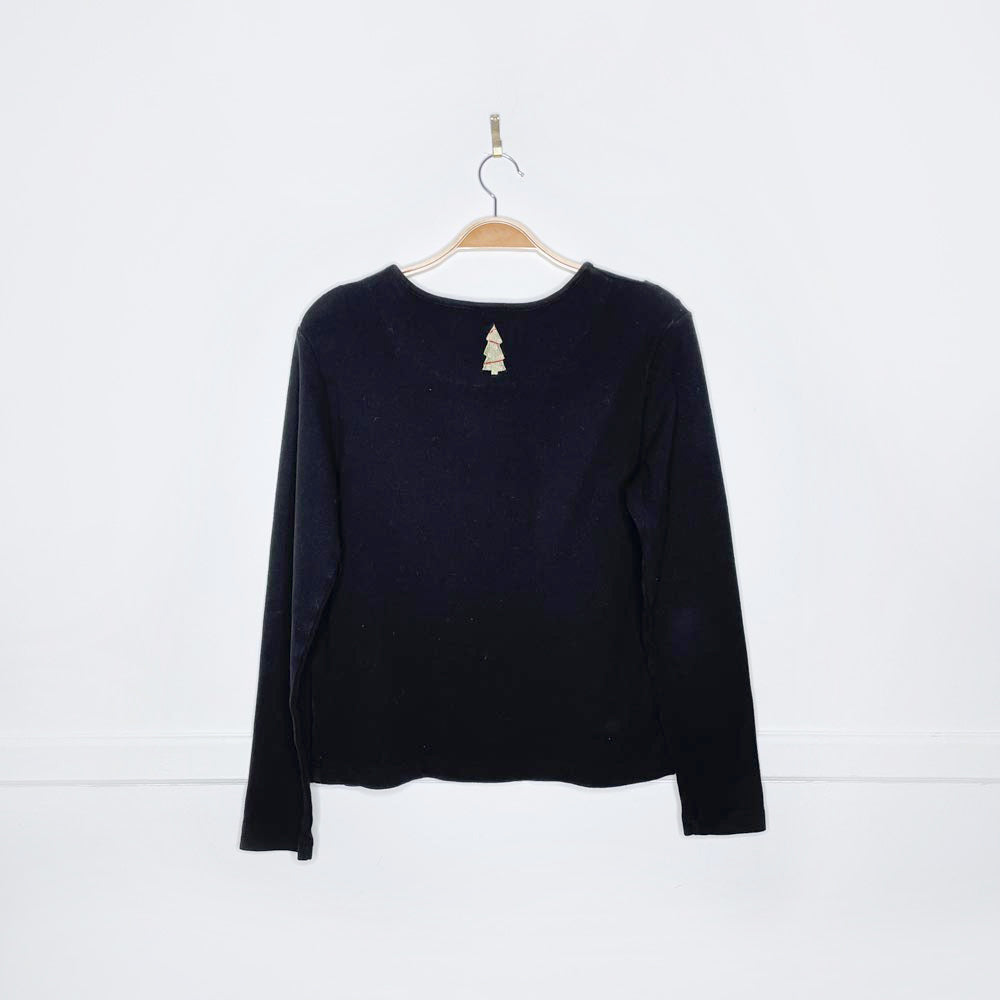 vintage 2004 christopher & banks santa ribbed long sleeve