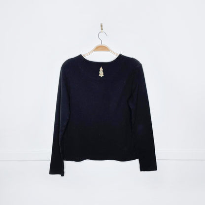 vintage 2004 christopher & banks santa ribbed long sleeve