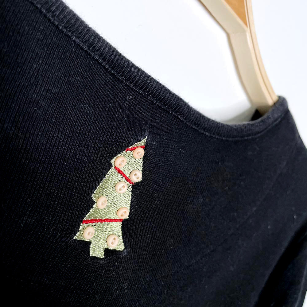 vintage 2004 christopher & banks santa ribbed long sleeve