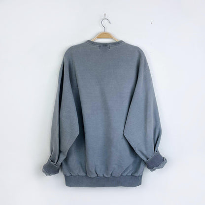 vintage 90s campus crew embroidered logo crew