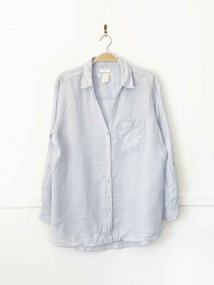 c&c california 100% linen full button shirt - good market thrift store