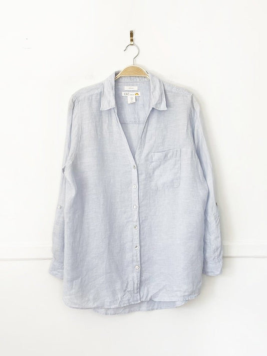 c&c california 100% linen full button shirt - good market thrift store