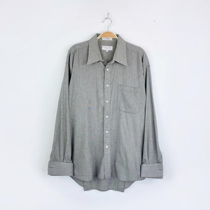 vintage christian dior button down french cuff shirt