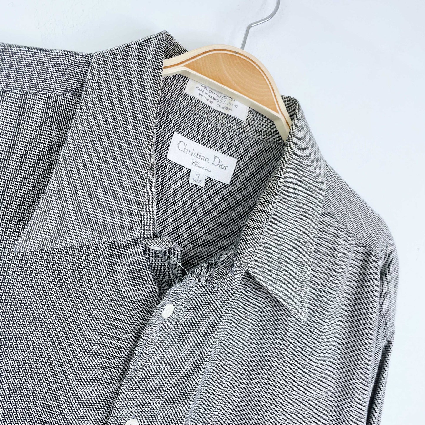 vintage christian dior button down french cuff shirt