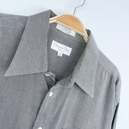 vintage christian dior button down french cuff shirt