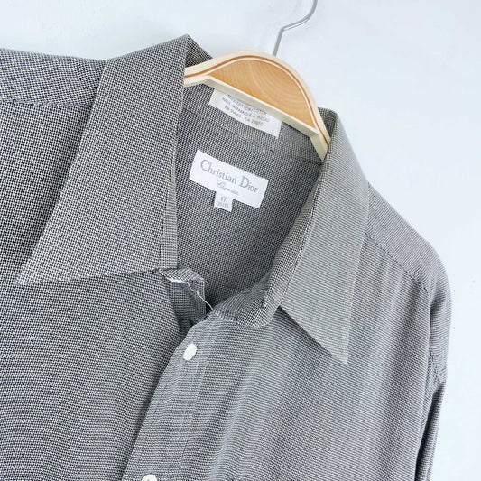 vintage christian dior button down french cuff shirt