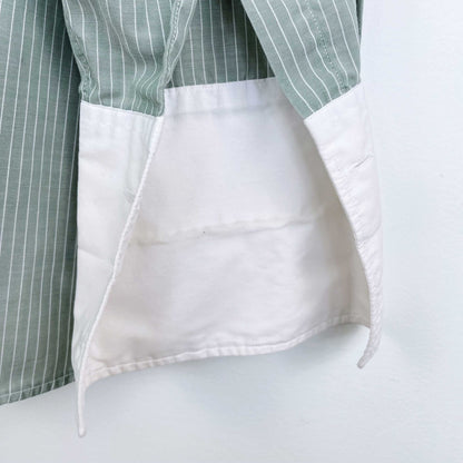 vintage 70s christian dior contrast collar logo french cuff dress shirt