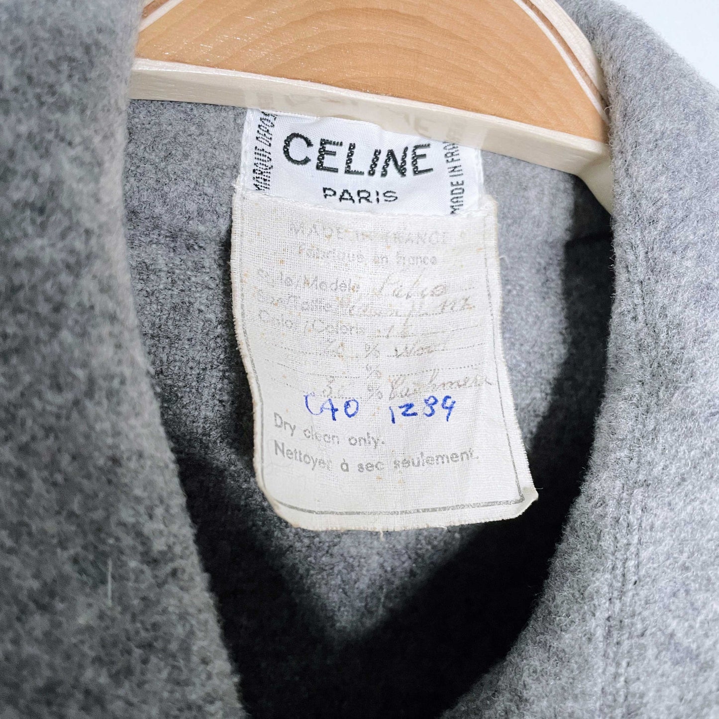 vintage 70s céline wool-cashmere full length gala cape