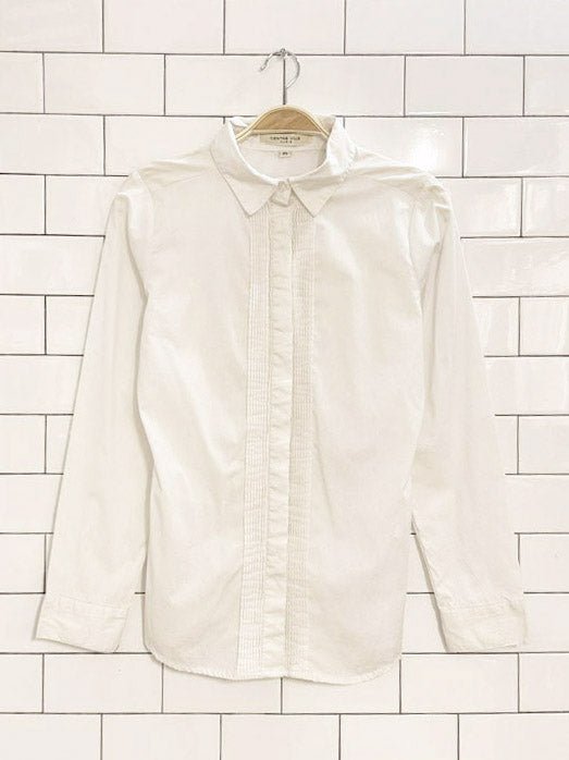 centre ville paris tuxedo pleated shirt - good market thrift store