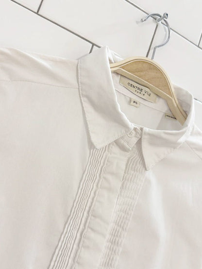centre ville paris tuxedo pleated shirt - good market thrift store