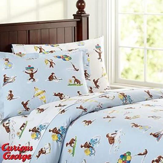 pottery barn kids curious george duvet cover