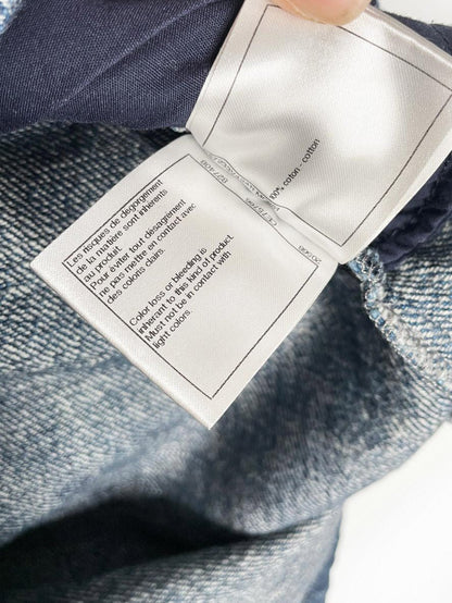 chanel 2017 gabrielle coco denim mini skirt - good market thrift store