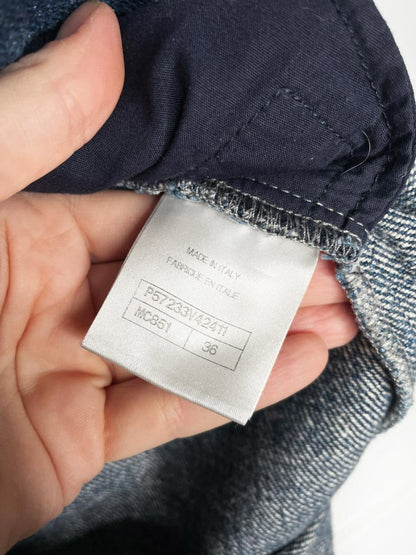 chanel 2017 gabrielle coco denim mini skirt - good market thrift store