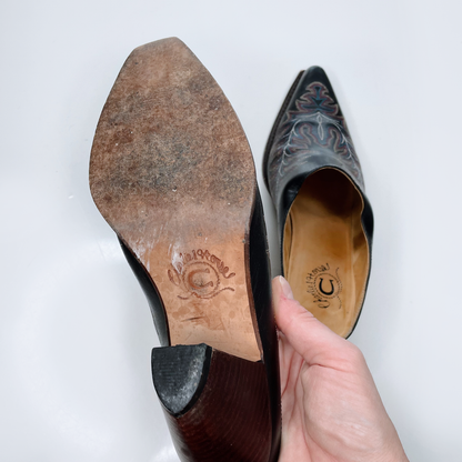 charlie 1 horse lucchese mayela western embroidered mule - size 8