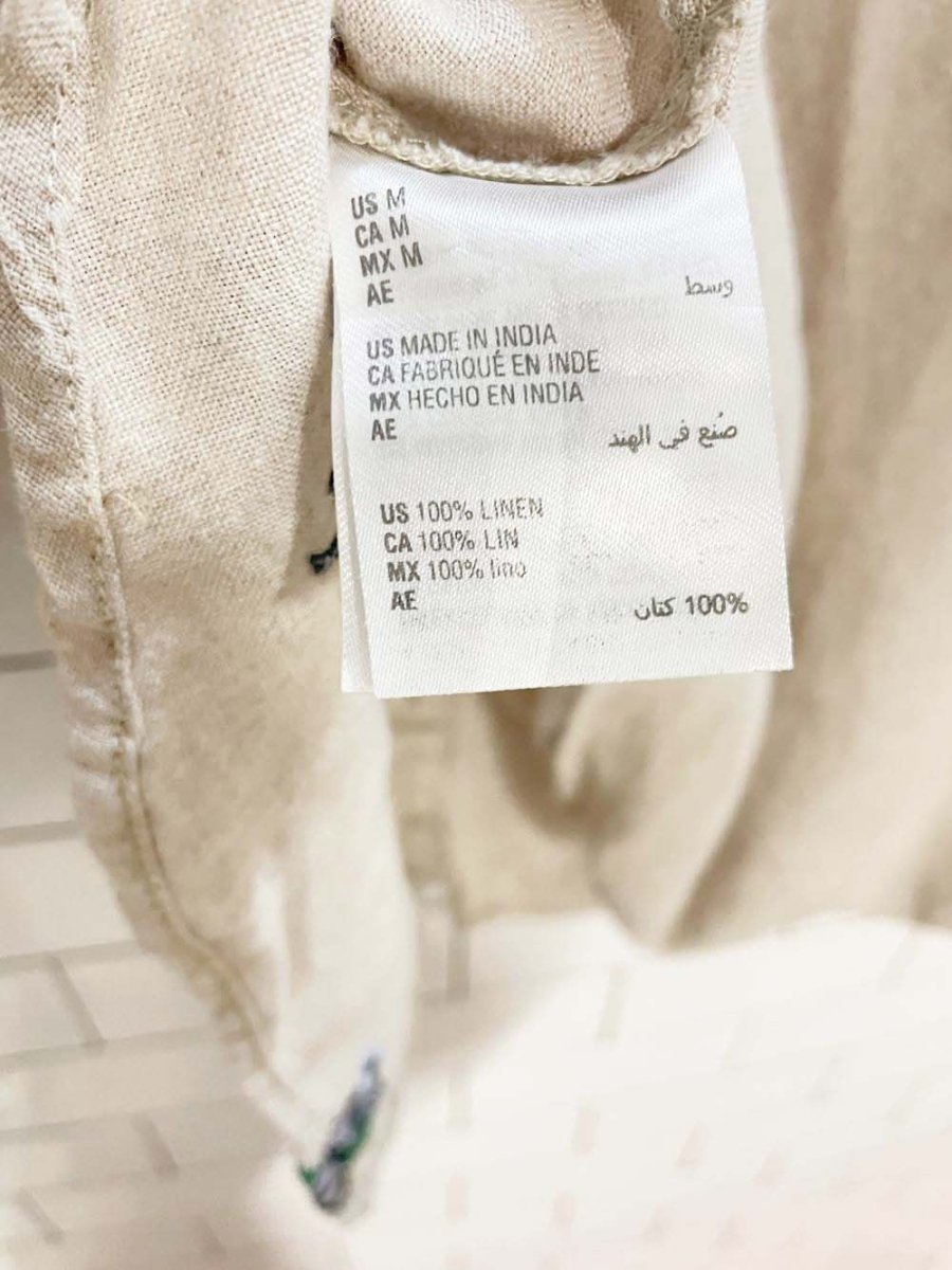 charter club 100% linen puff sleeve embroidered floral top - good market thrift store