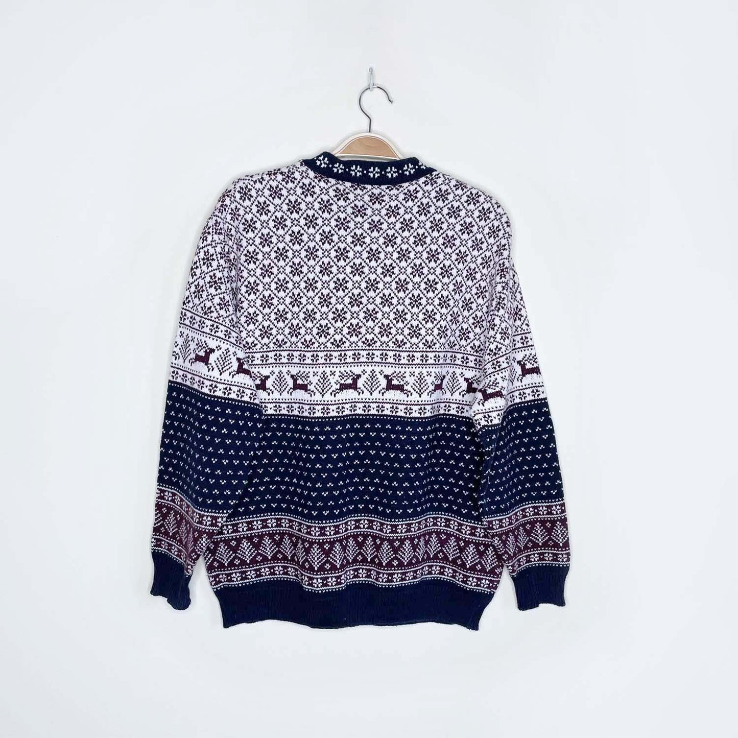 vintage made in usa chelsea gardens nordic reindeer sweater - size large