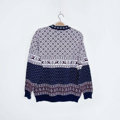 vintage made in usa chelsea gardens nordic reindeer sweater - size large