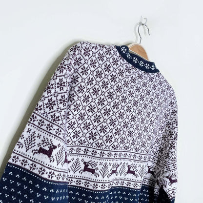 vintage made in usa chelsea gardens nordic reindeer sweater - size large